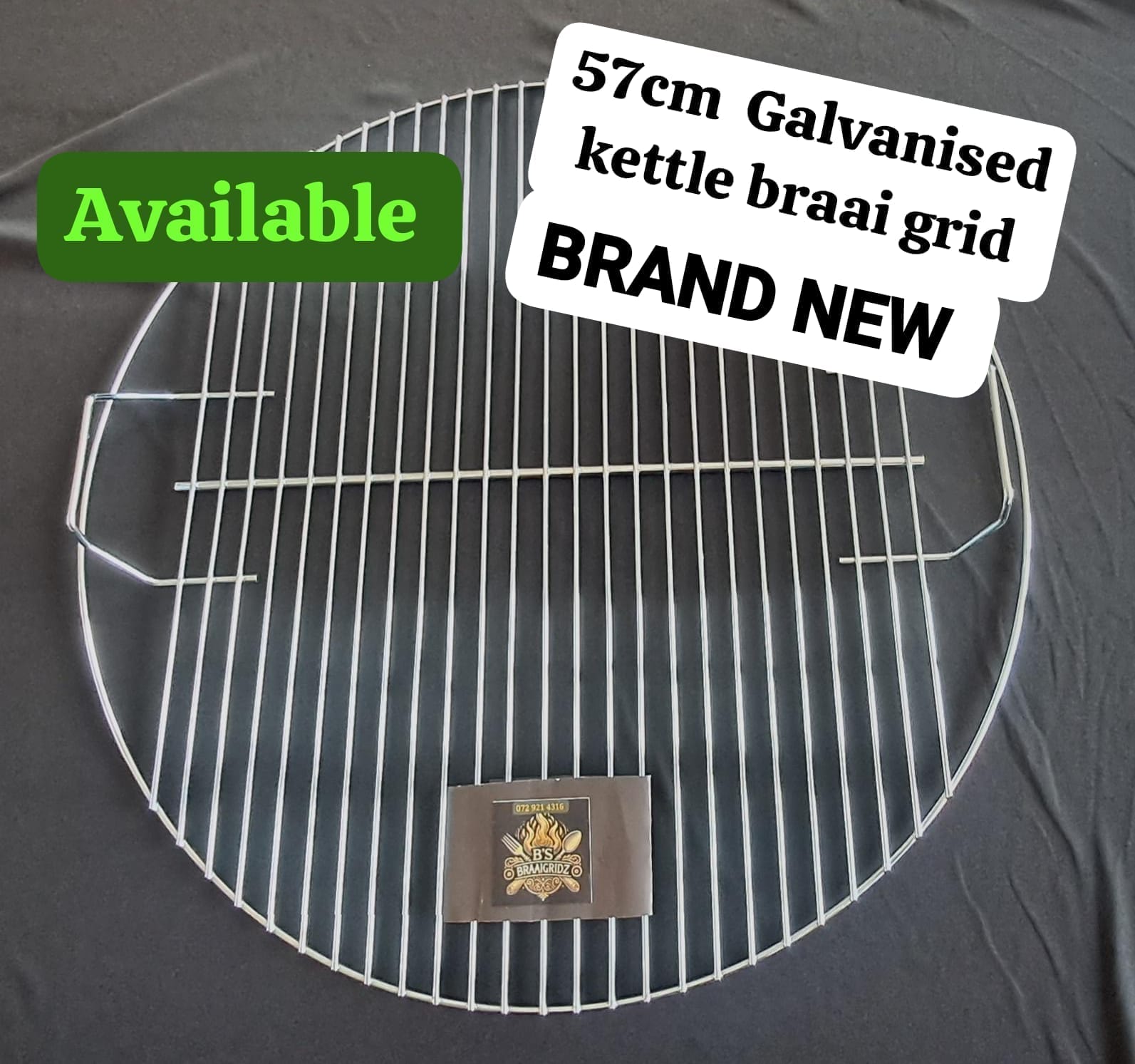 57cm Galvanised kettle braai grid BRAND NEW
